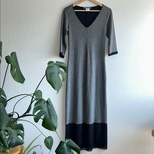 Johnny Was Vintage Classic Gray and Black Women's Maxi Dress Sz. XS